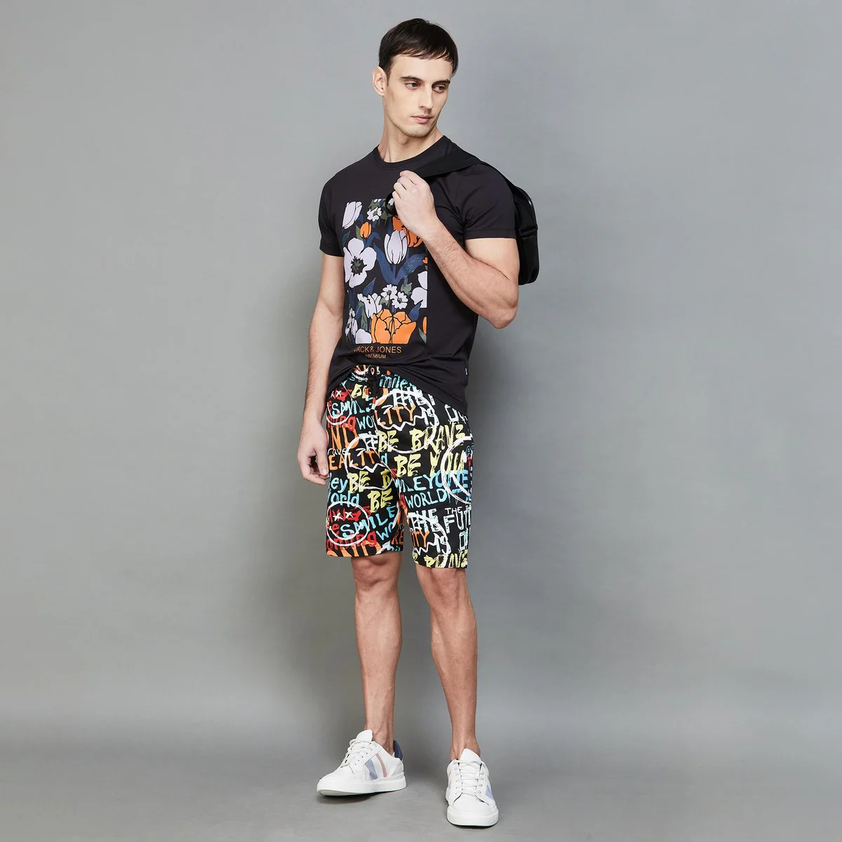 SmileyWorld Men Printed Regular Fit Shorts - Image 2