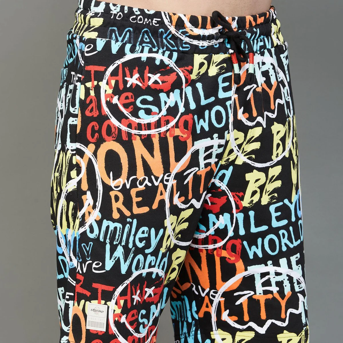 SmileyWorld Men Printed Regular Fit Shorts - Image 3