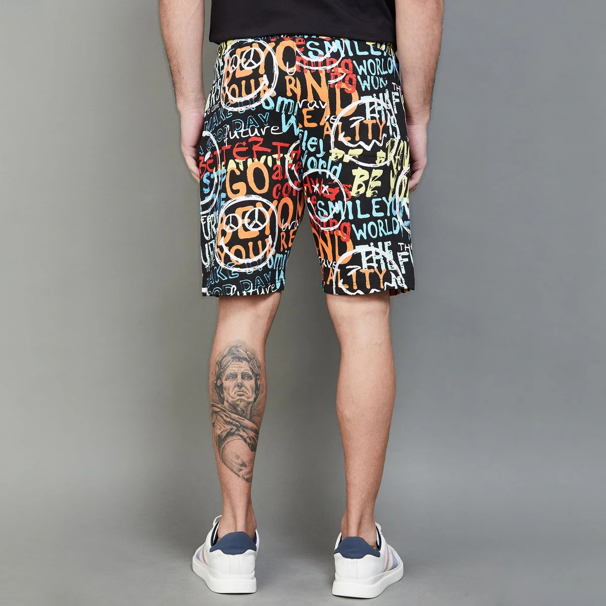 SmileyWorld Men Printed Regular Fit Shorts - Image 6