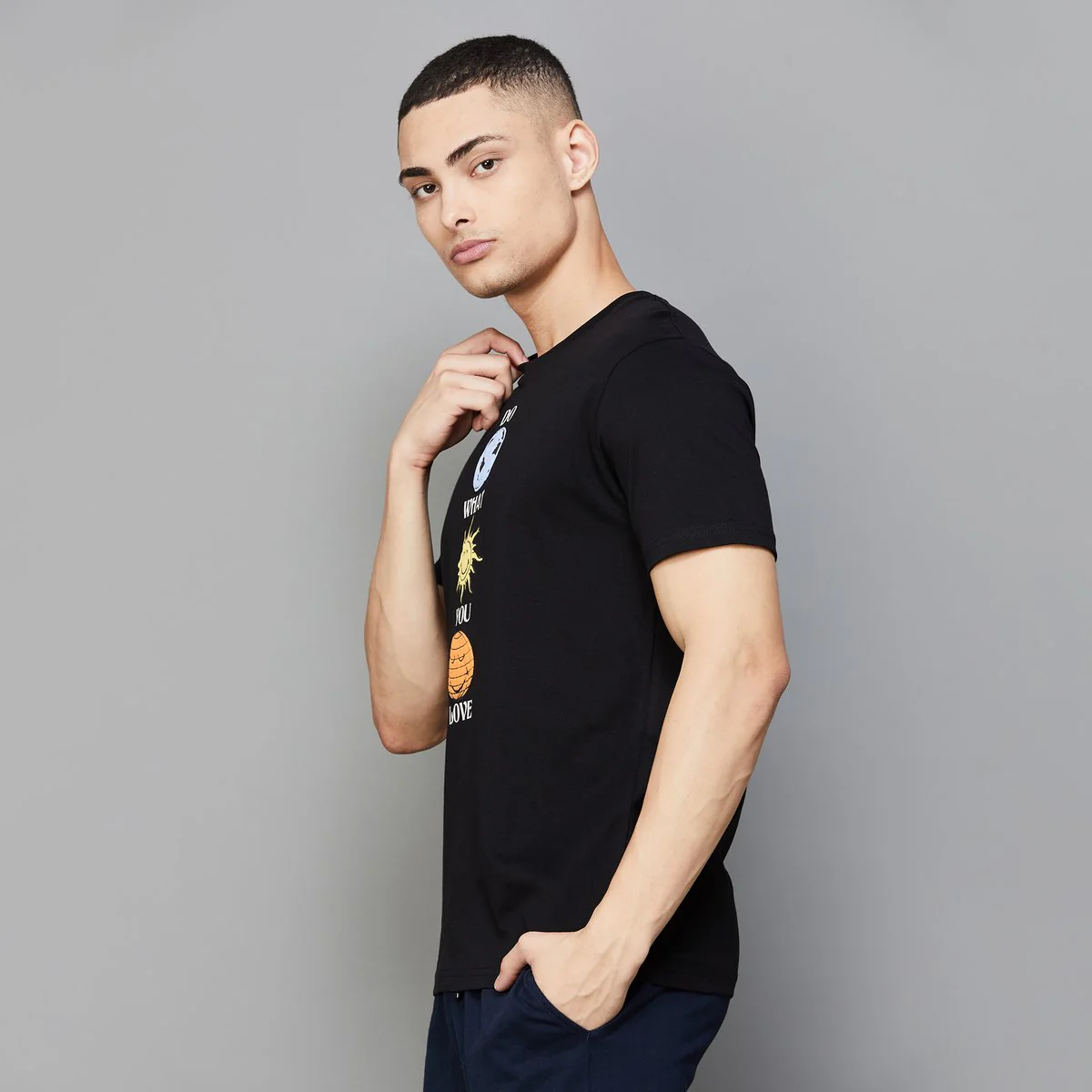 SmileyWorld Men Printed Regular Fit T-Shirt - Image 3