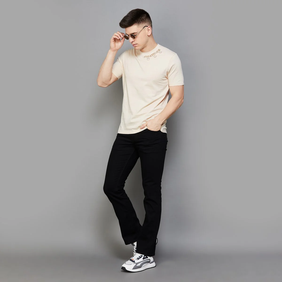 SmileyWorld Men Printed Regular Fit T-Shirt - Image 2
