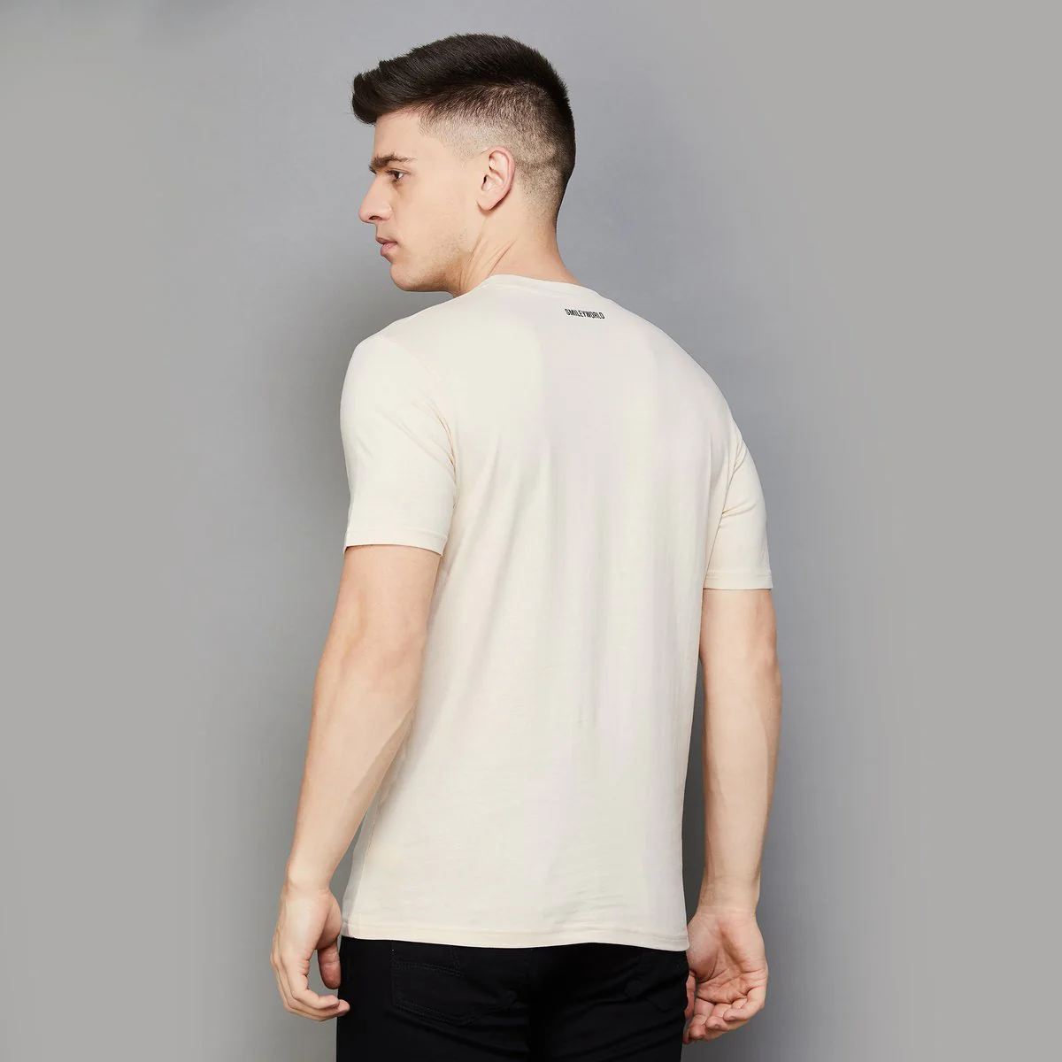 SmileyWorld Men Printed Regular Fit T-Shirt - Image 5