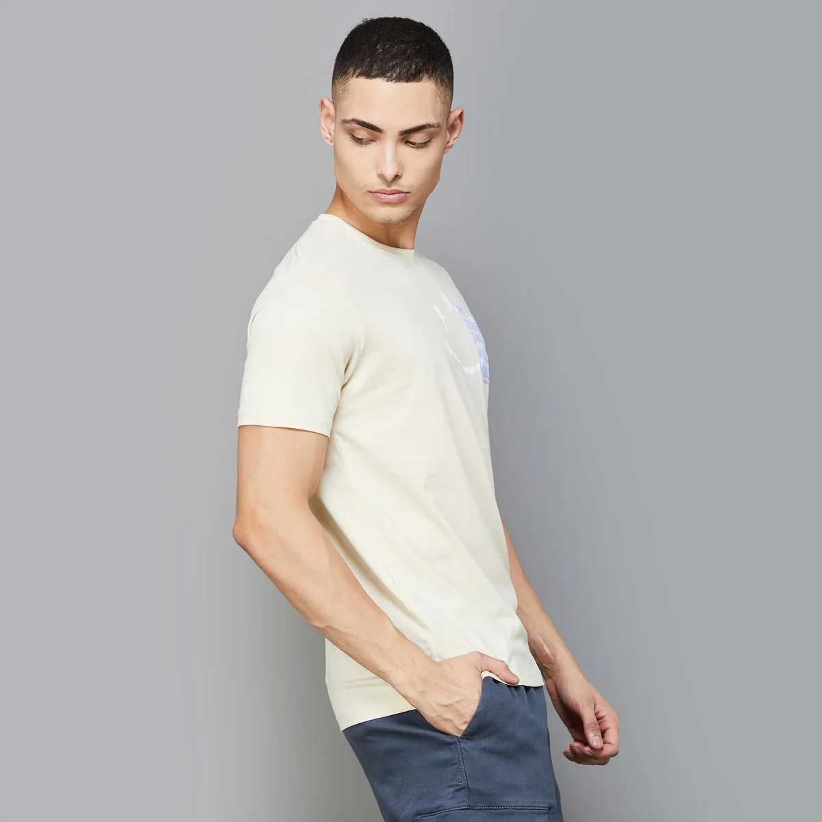 SmileyWorld Men Printed Regular Fit T-Shirt - Image 3