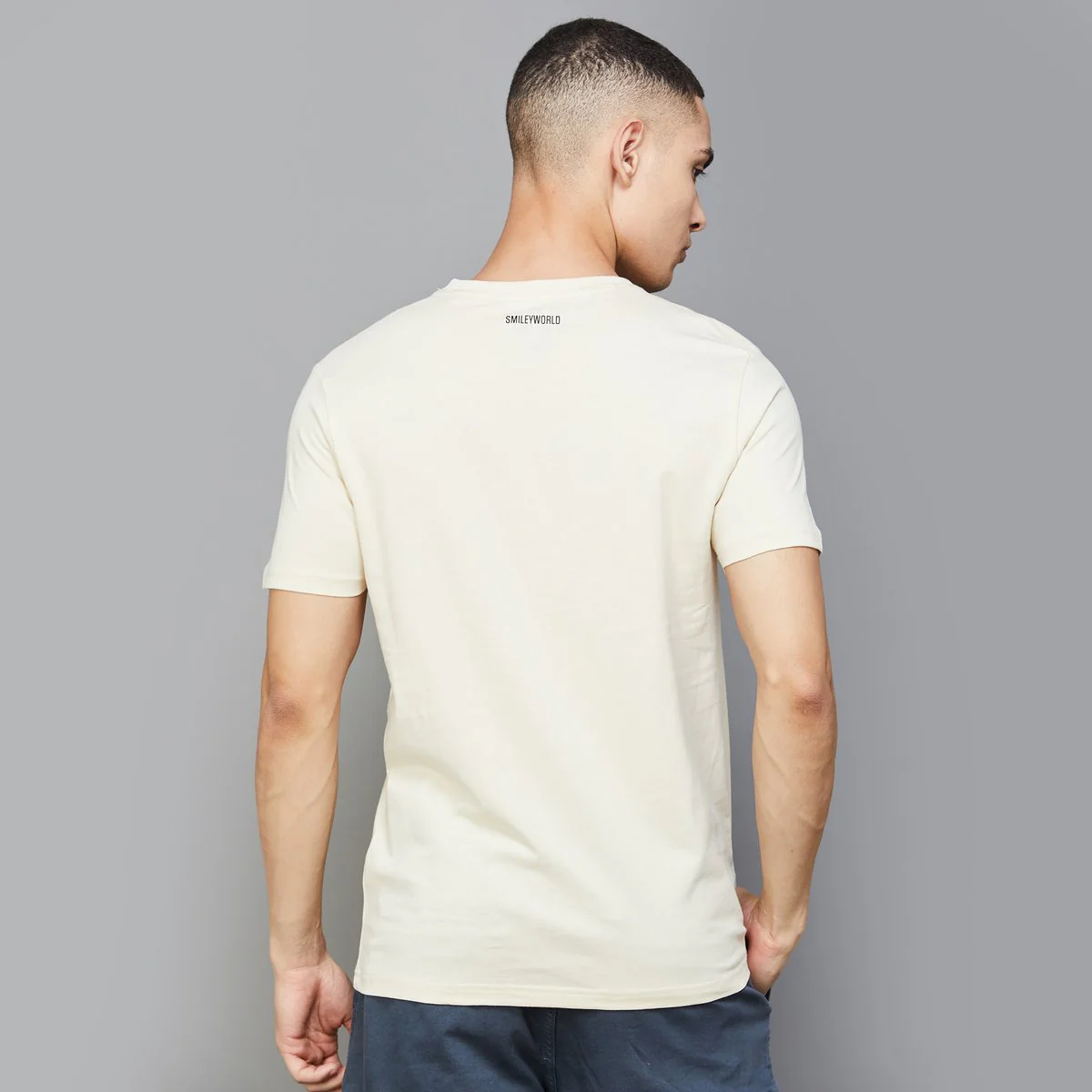 SmileyWorld Men Printed Regular Fit T-Shirt - Image 5