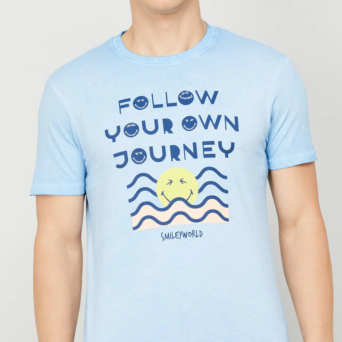 SmileyWorld Men Printed Regular Fit T-Shirt - Image 3