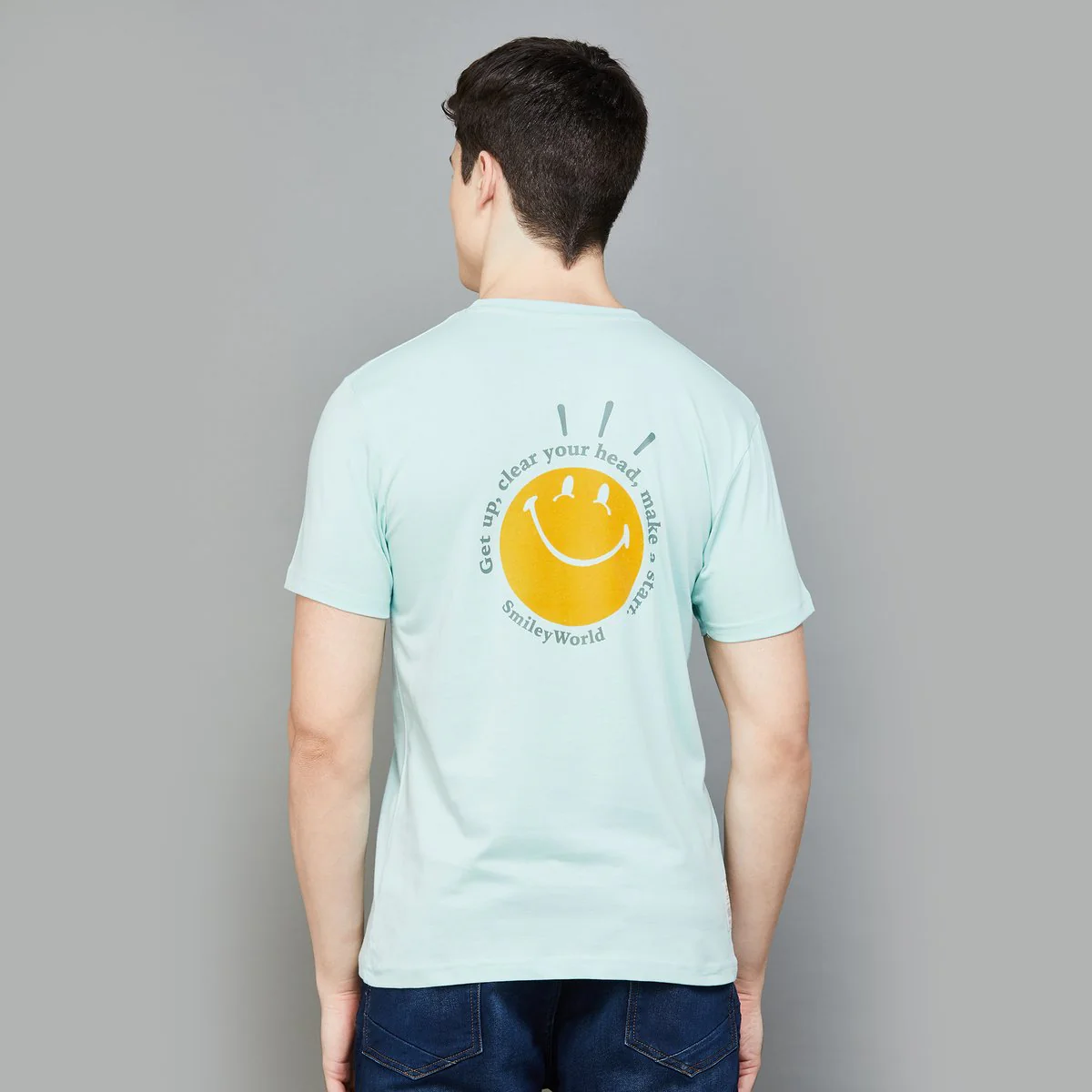 SmileyWorld Men Printed Regular Fit T-Shirt - Image 2