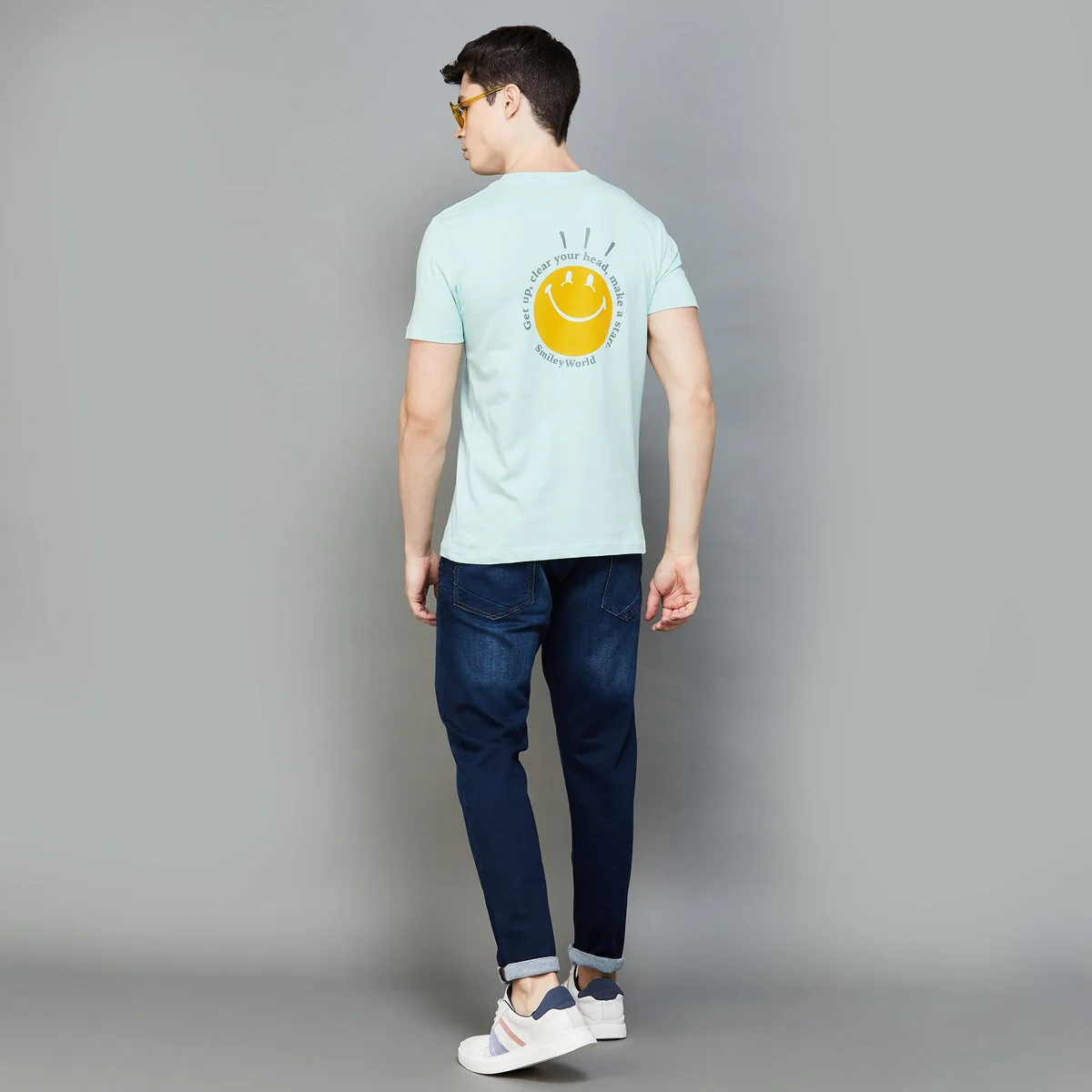 SmileyWorld Men Printed Regular Fit T-Shirt - Image 5