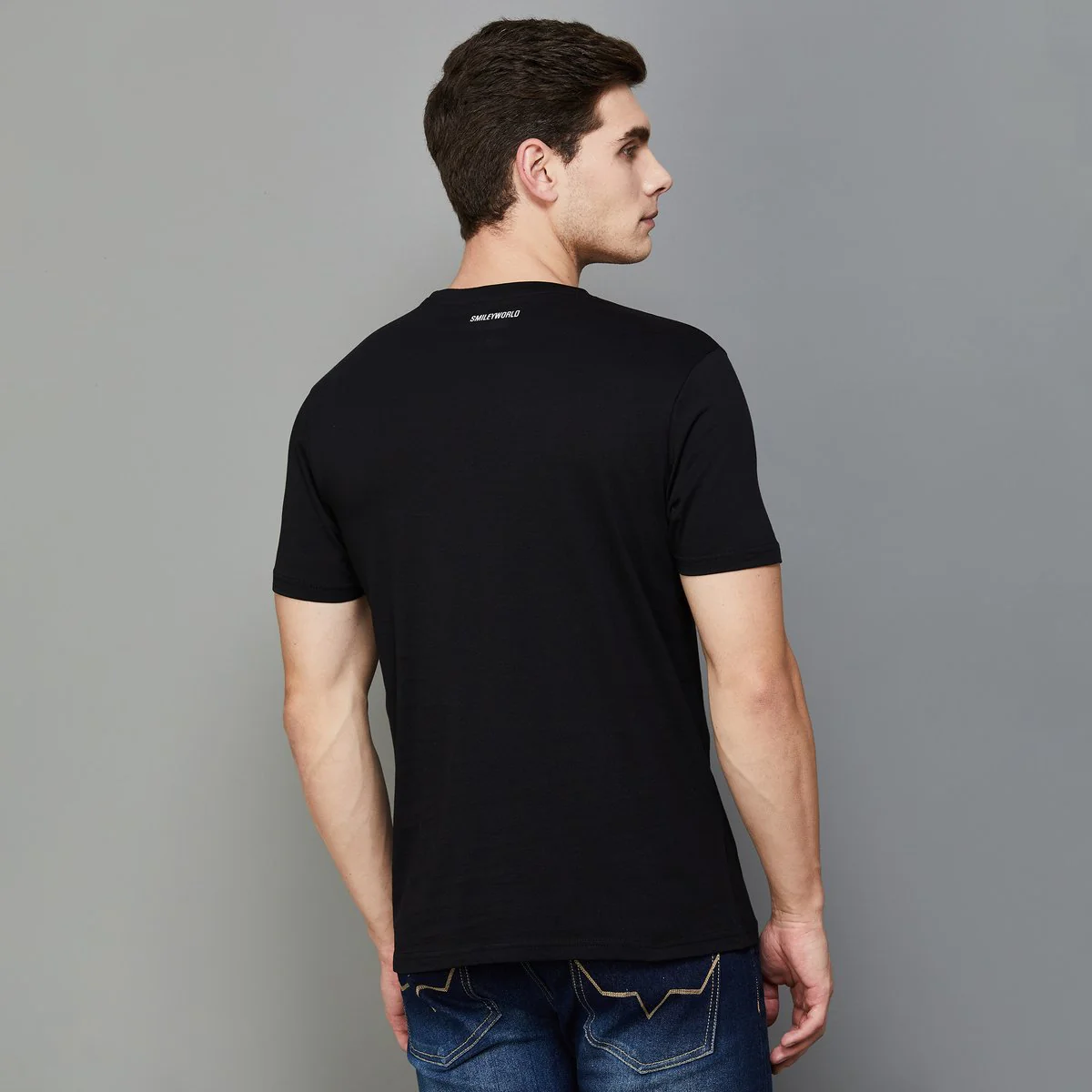 SmileyWorld Men Printed Regular Fit T-Shirt - Image 3