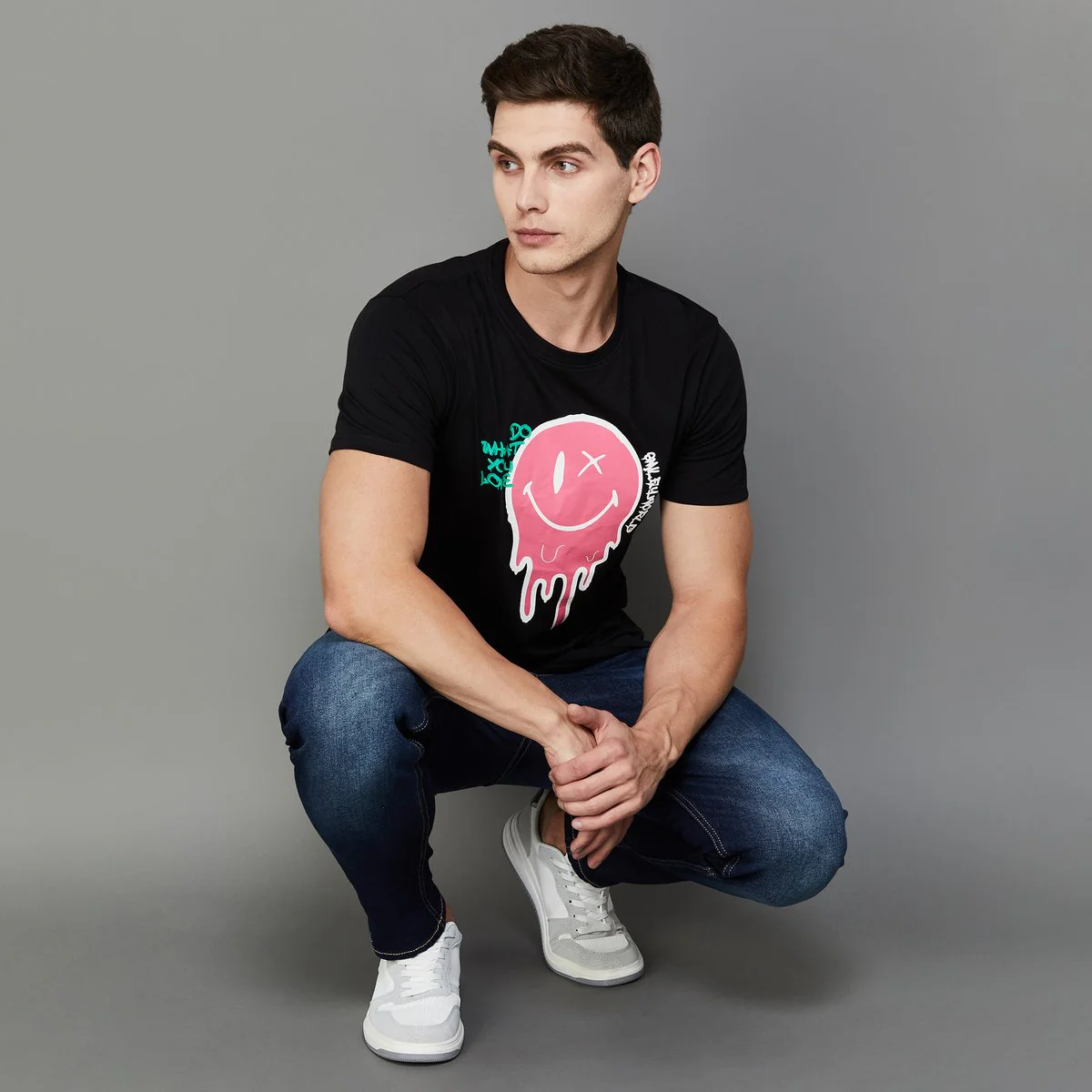 SmileyWorld Men Printed Regular Fit T-Shirt - Image 4