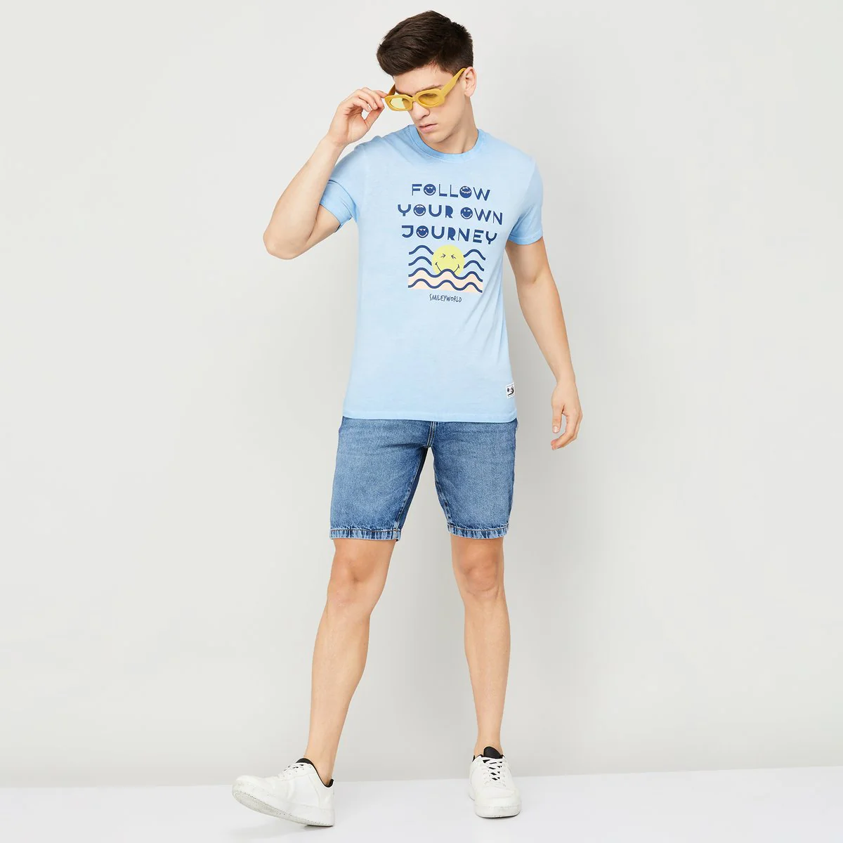 SmileyWorld Men Printed Regular Fit T-Shirt - Image 5