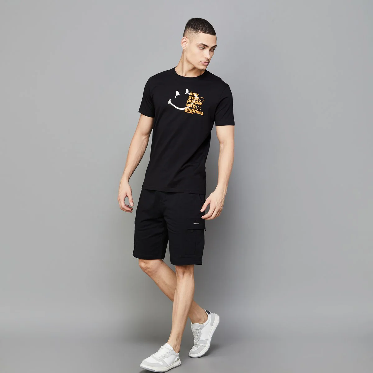 SmileyWorld Men Printed Regular Fit T-Shirt - Image 5