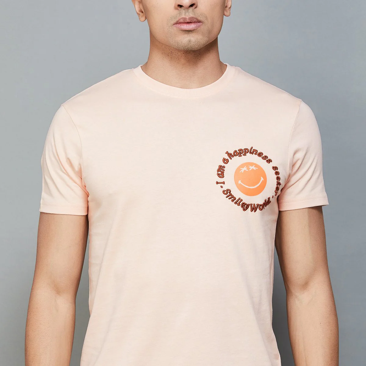 SmileyWorld Men Printed Regular Fit T-Shirt - Image 2