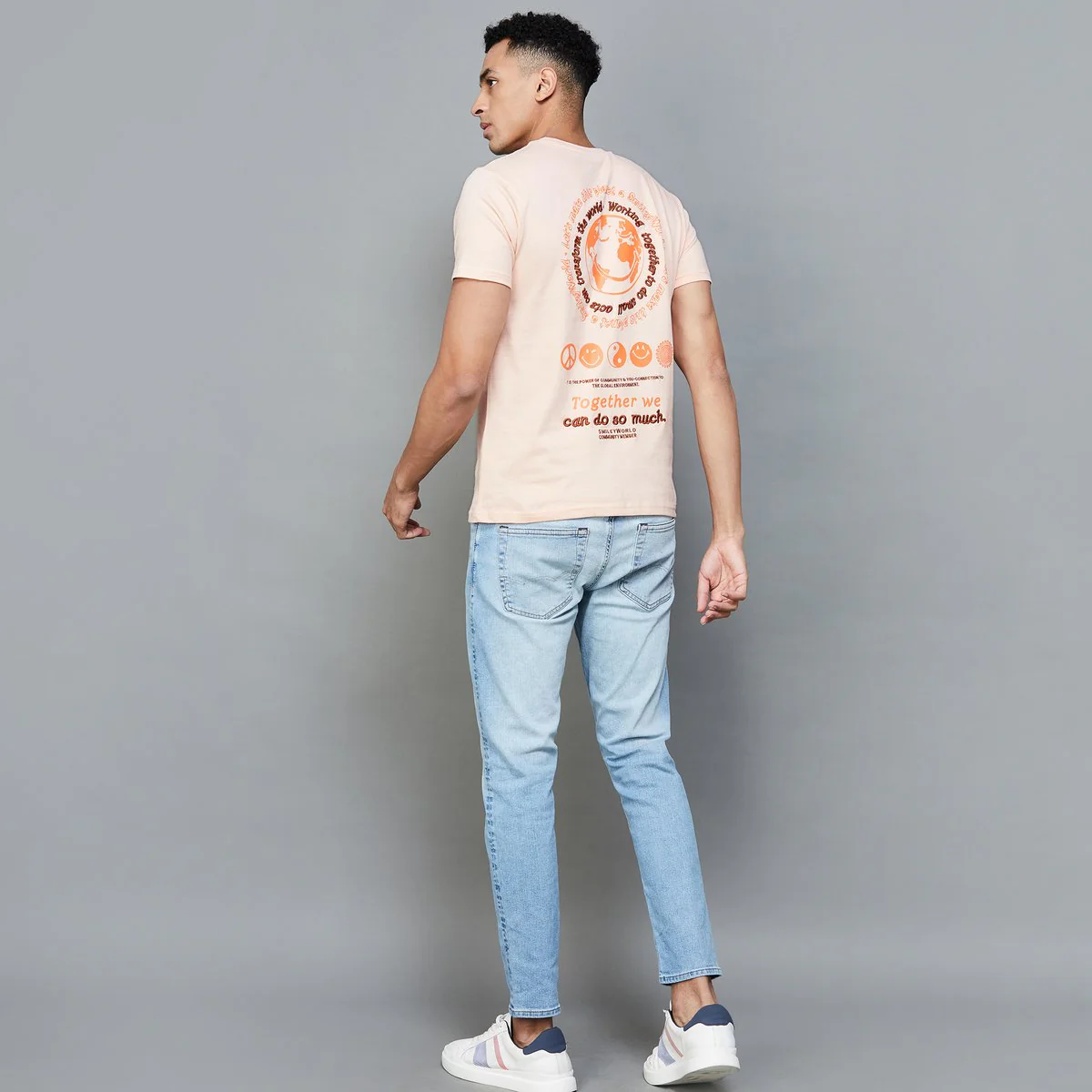 SmileyWorld Men Printed Regular Fit T-Shirt - Image 5