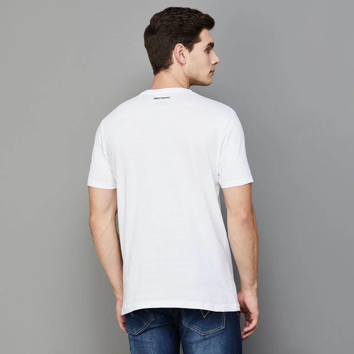 SmileyWorld Men Printed Regular Fit T-Shirt - Image 3