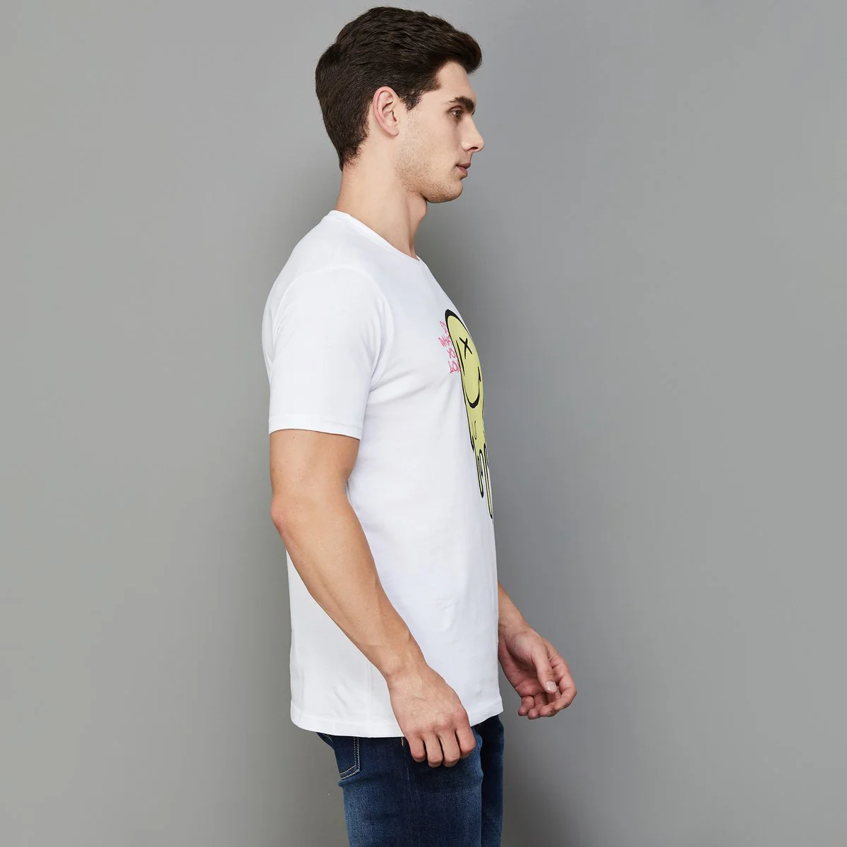 SmileyWorld Men Printed Regular Fit T-Shirt - Image 4