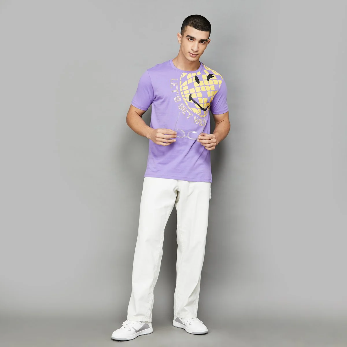 SmileyWorld Men Printed Regular Fit T-Shirt - Image 2