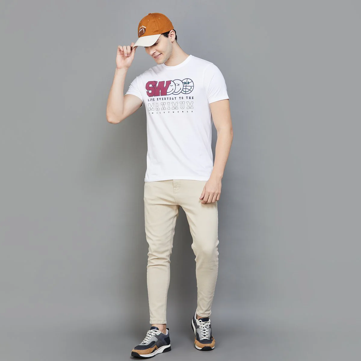 SmileyWorld Men Printed Regular T-Shirt - Image 2