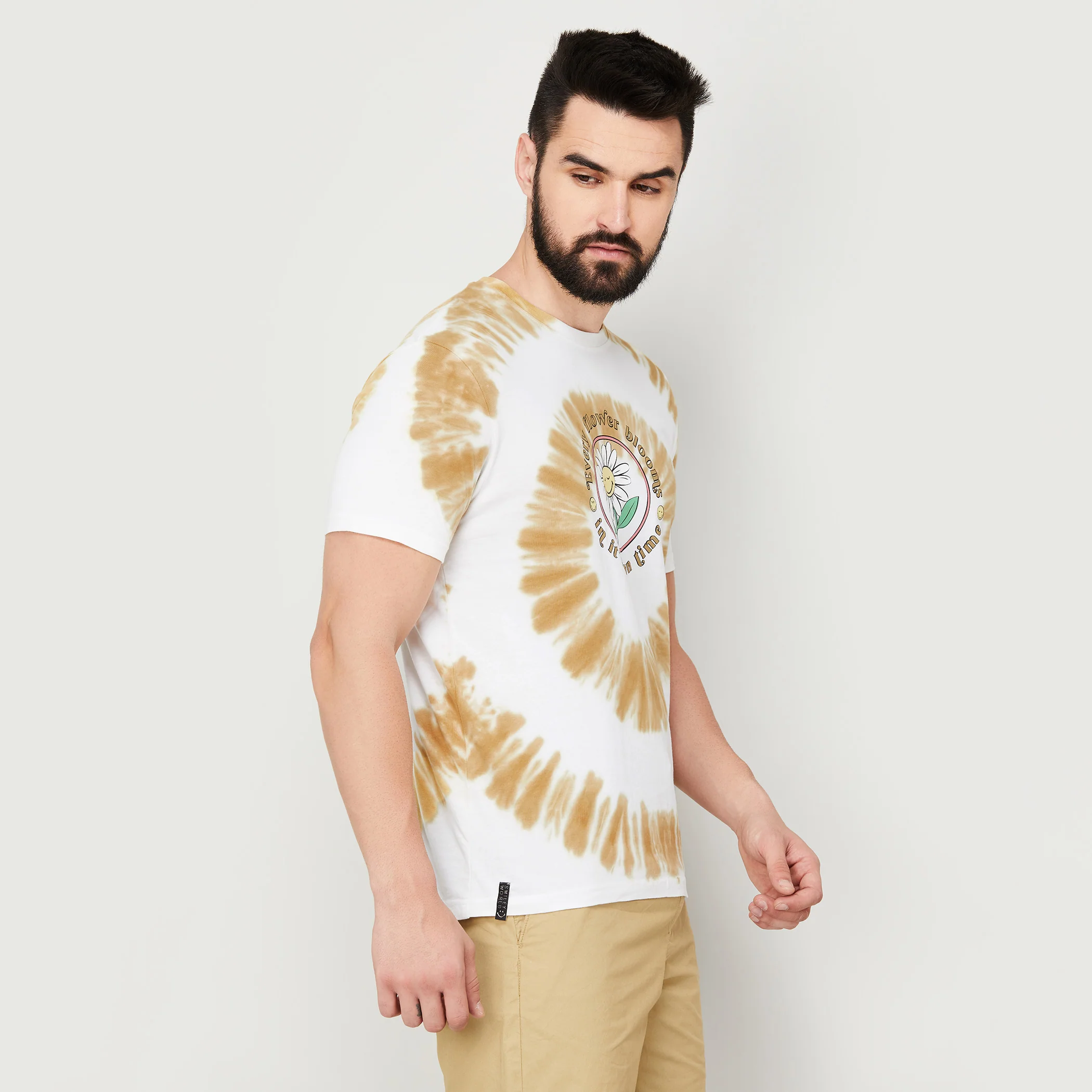 SmileyWorld Men Printed Slim Fit Crew Neck T-Shirt - Image 3