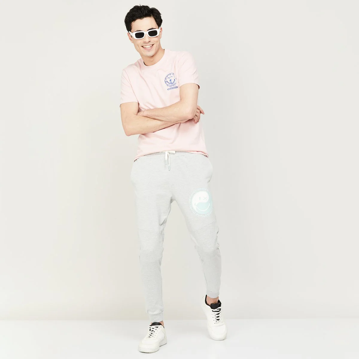 SmileyWorld Men Printed Slim Fit Joggers - Image 2