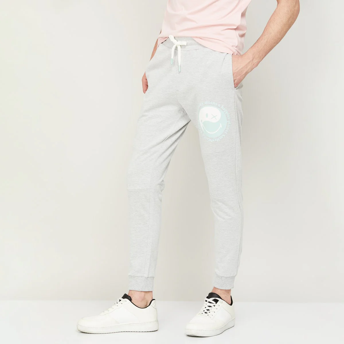 SmileyWorld Men Printed Slim Fit Joggers - Image 4