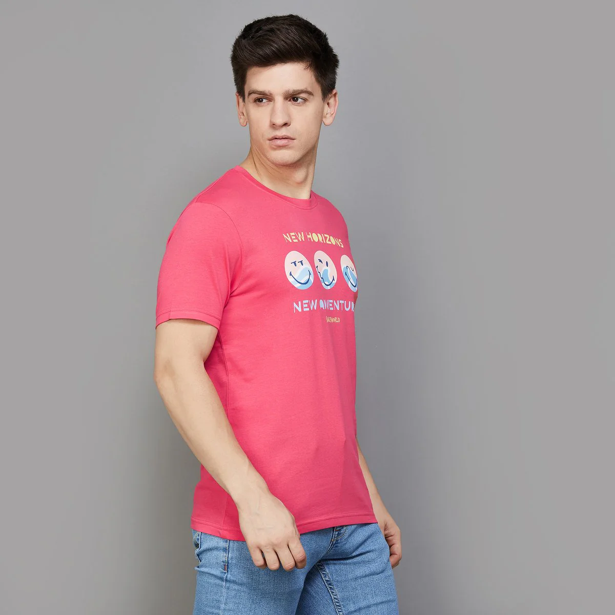 SmileyWorld Men Printed Slim Fit T-Shirt - Image 6