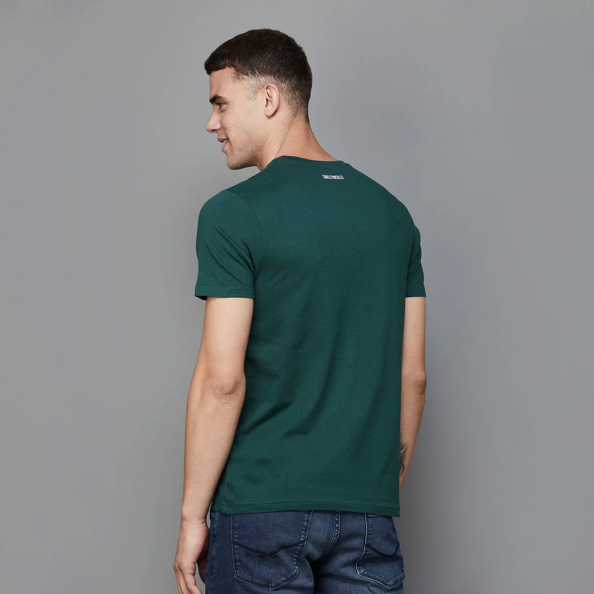 SmileyWorld Men Printed Slim Fit T-Shirt - Image 4