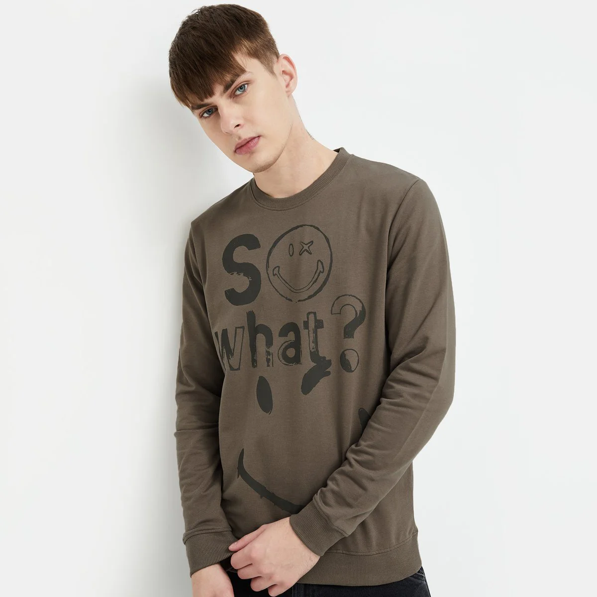 SmileyWorld Men Printed Sweatshirt - Image 2
