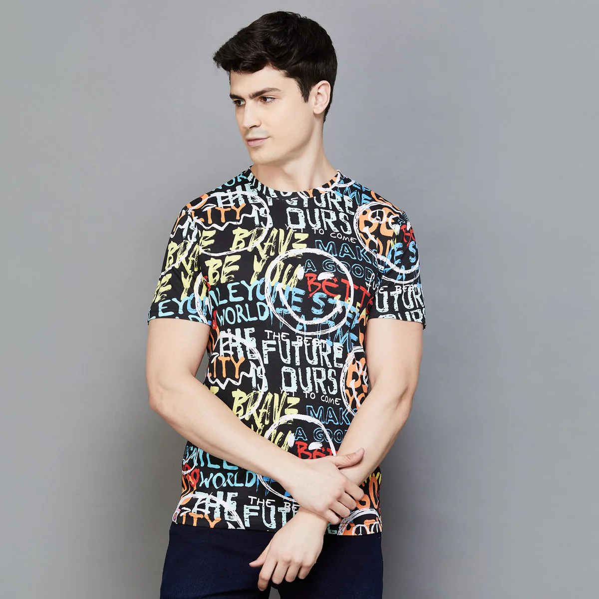 SmileyWorld Men Printed T-Shirt