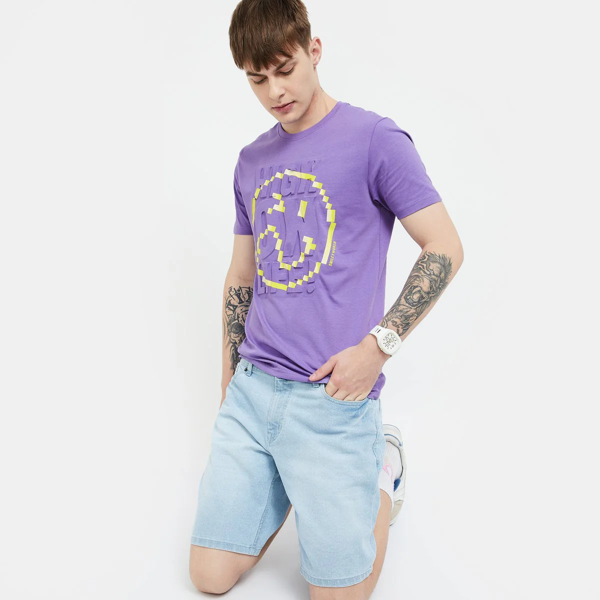 SmileyWorld Men Printed T-Shirt
