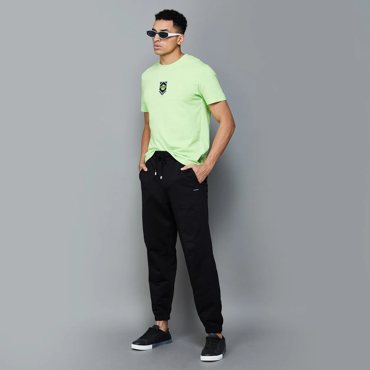 SmileyWorld Men Solid Joggers - Image 2