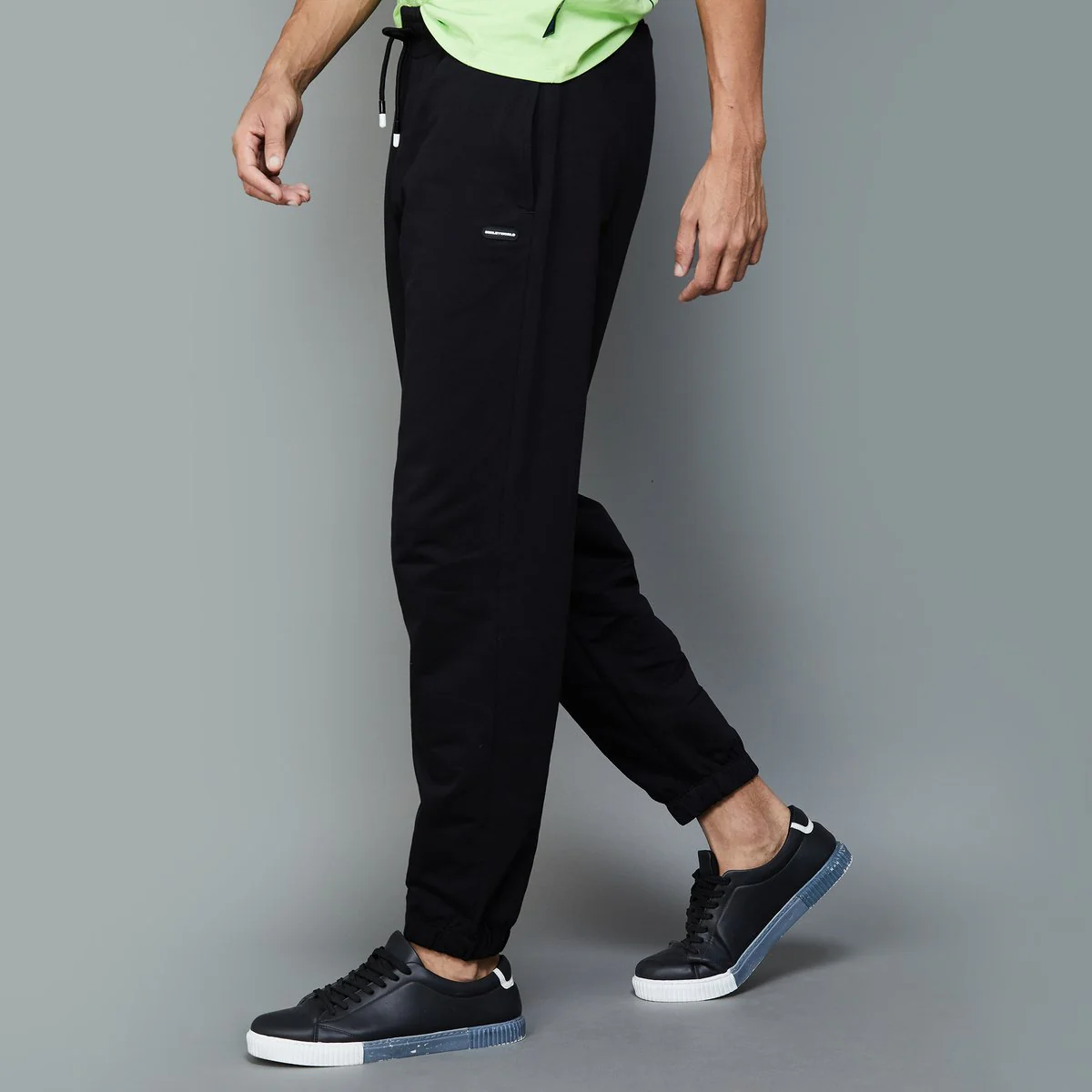 SmileyWorld Men Solid Joggers - Image 3
