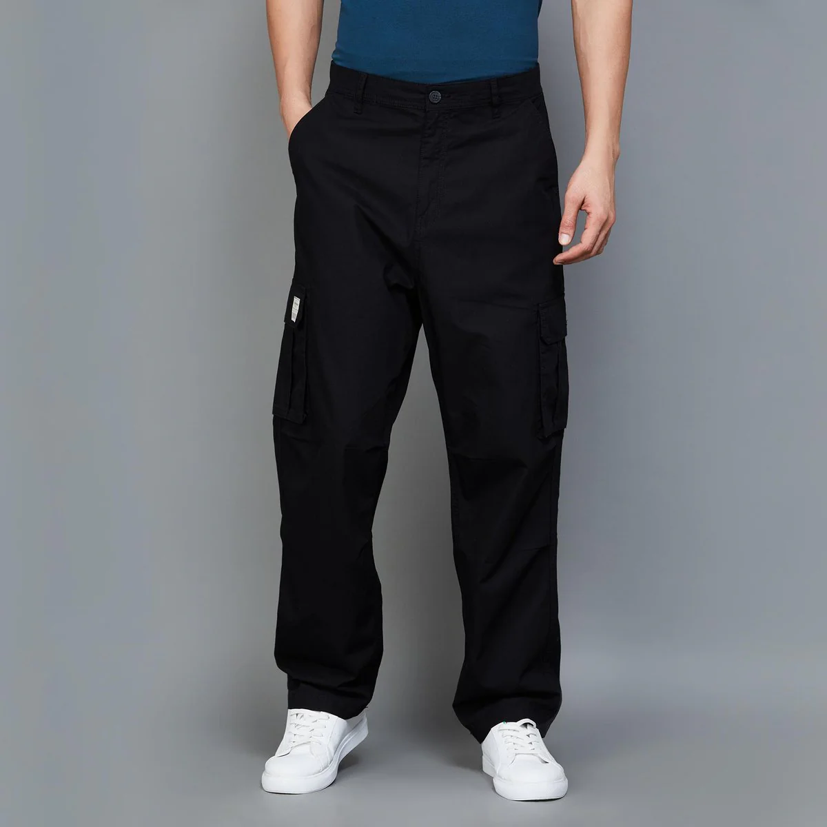 SmileyWorld Men Solid Regular Fit Casual Trousers