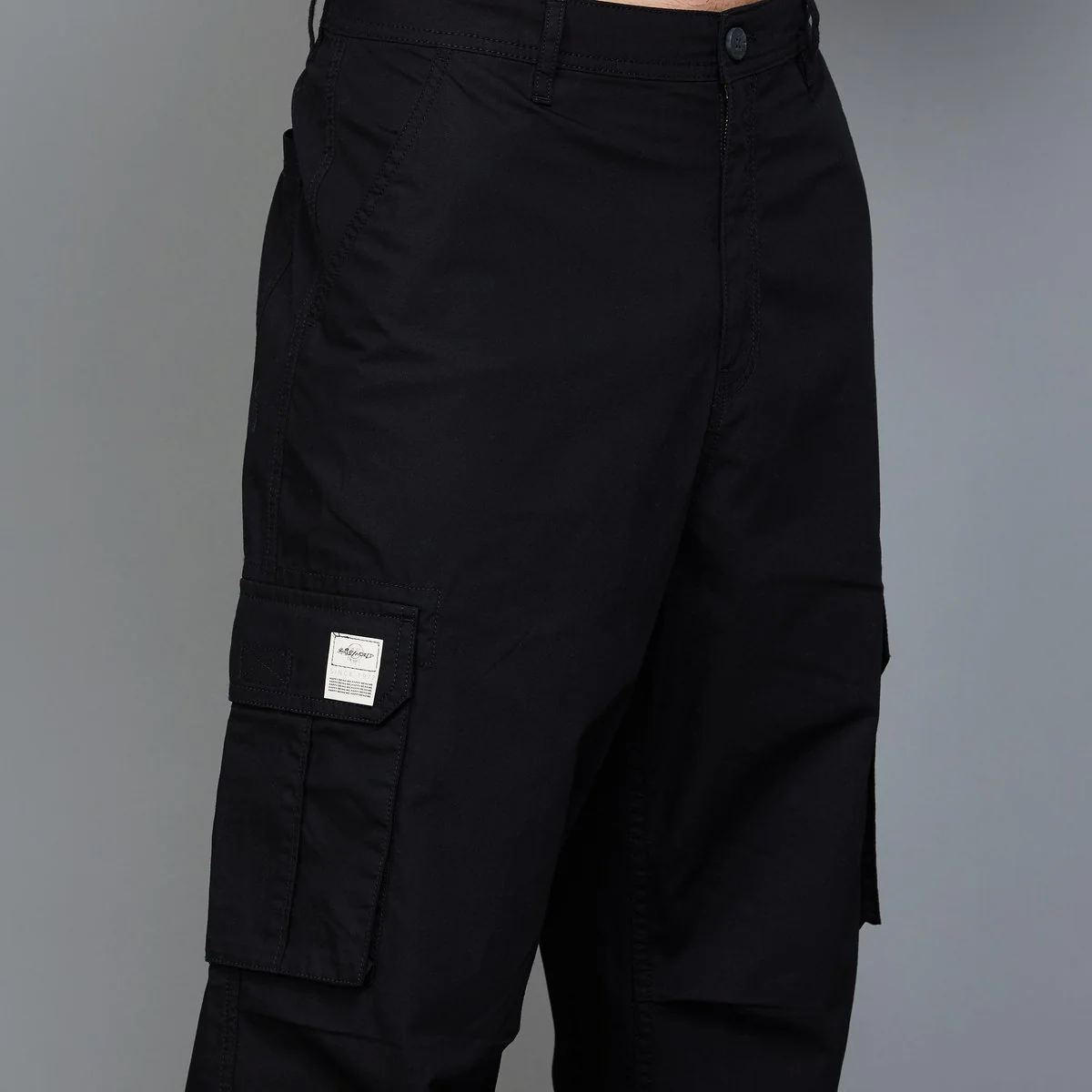 SmileyWorld Men Solid Regular Fit Casual Trousers - Image 4