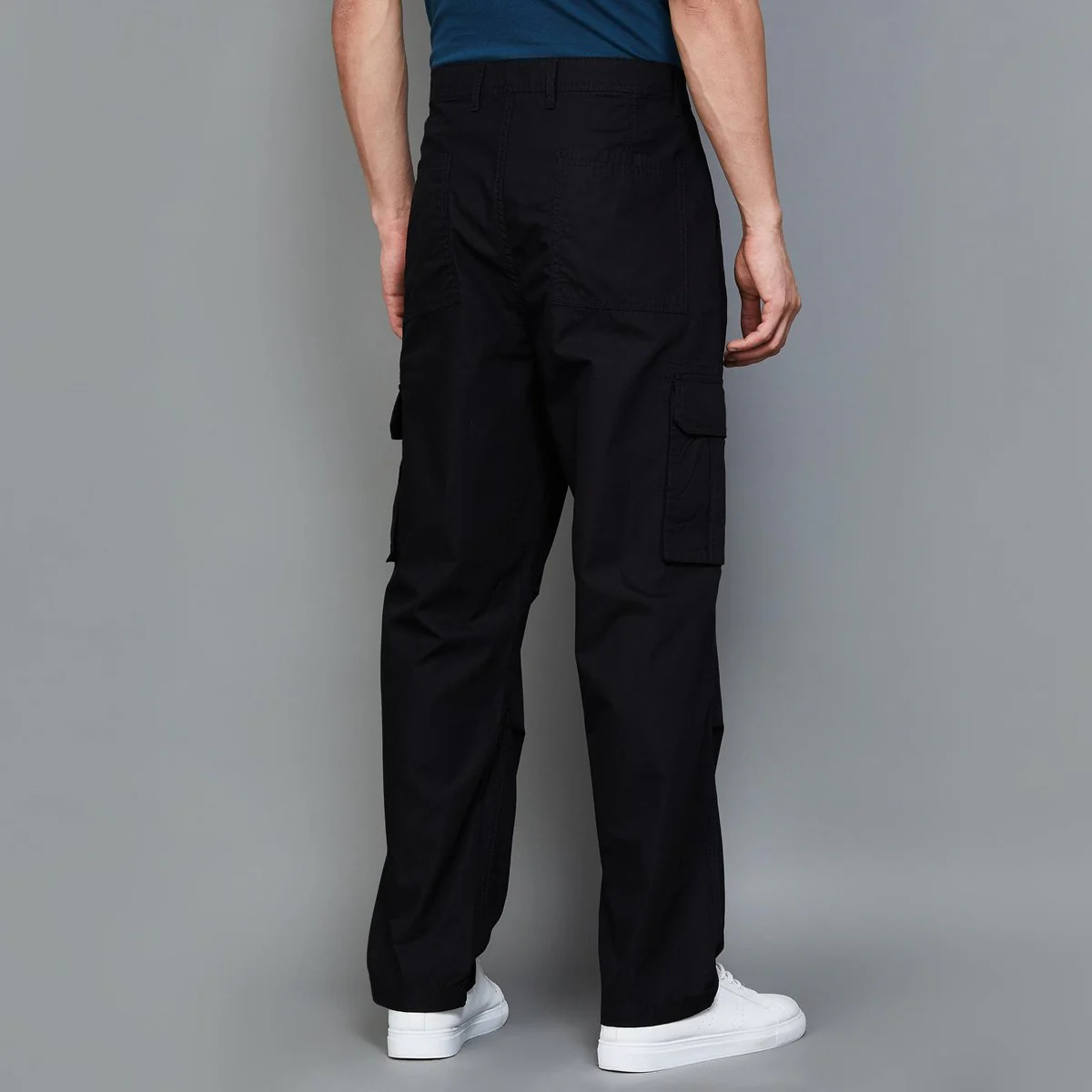 SmileyWorld Men Solid Regular Fit Casual Trousers - Image 6