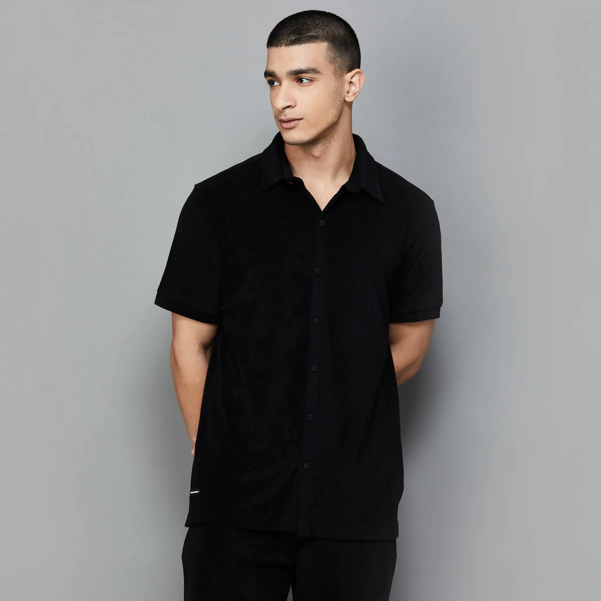 SmileyWorld Men Solid Regular Fit Shirt