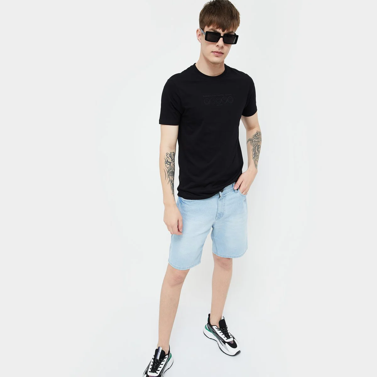SmileyWorld Men Solid Regular Fit T-Shirt - Image 3