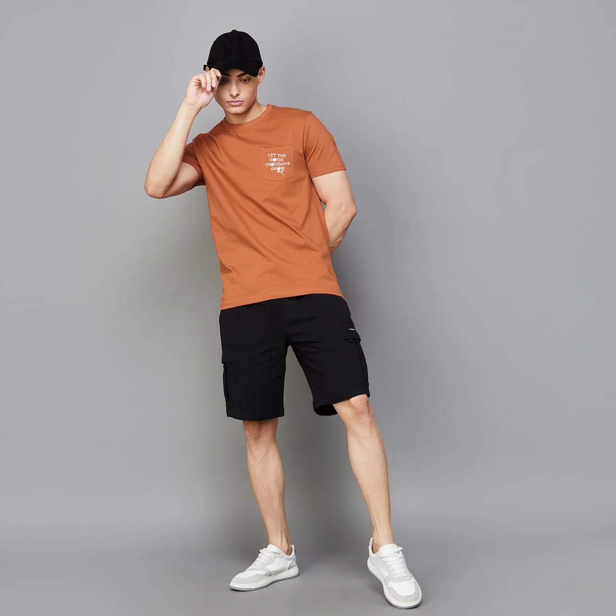 SmileyWorld Men Solid Regular Fit T-Shirt - Image 2
