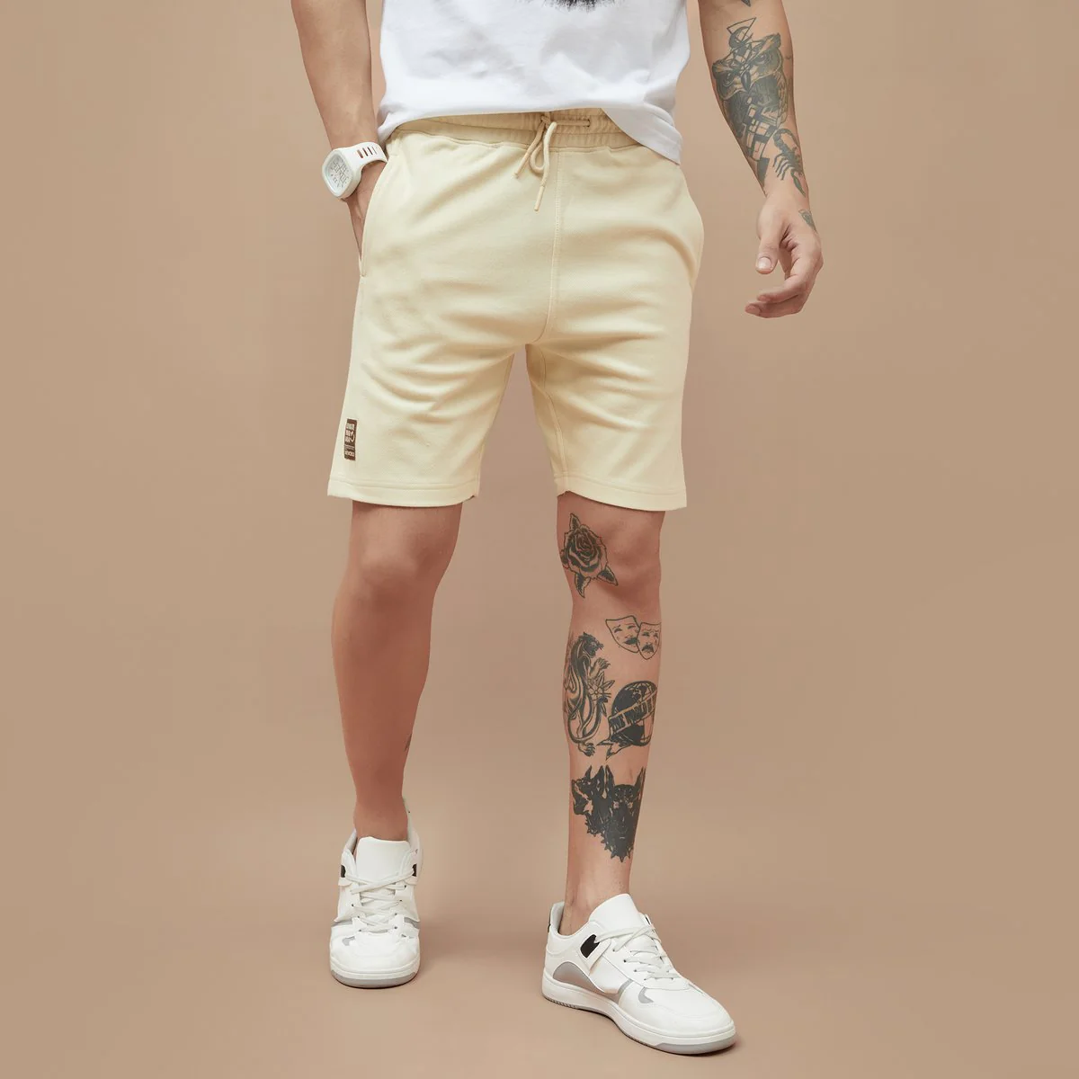 SmileyWorld Men Solid Regular Shorts - Image 5