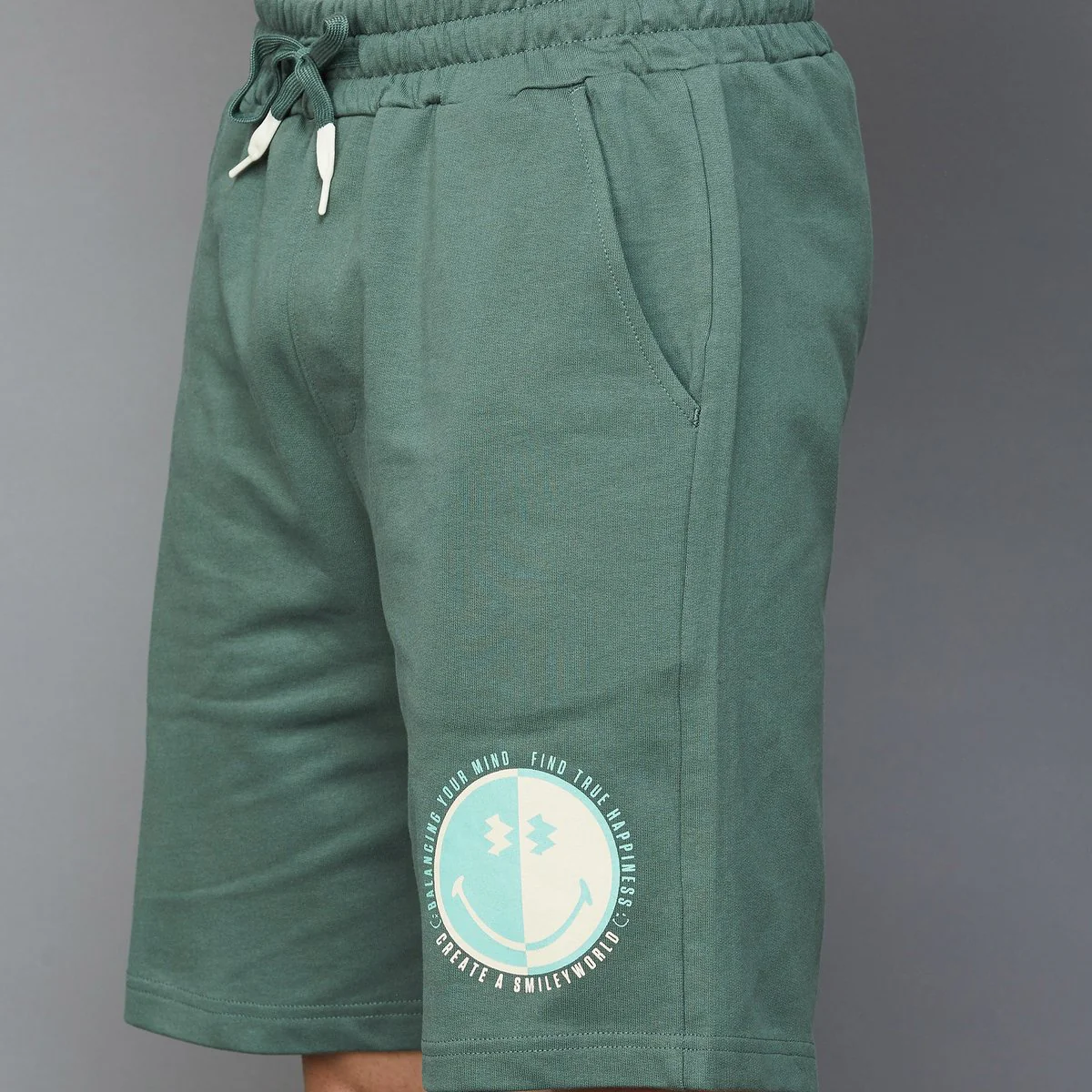 SmileyWorld Men Solid Shorts - Image 5