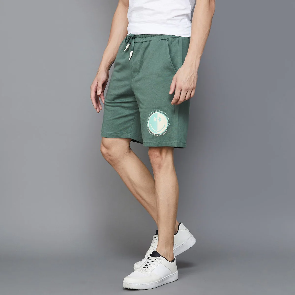 SmileyWorld Men Solid Shorts - Image 6