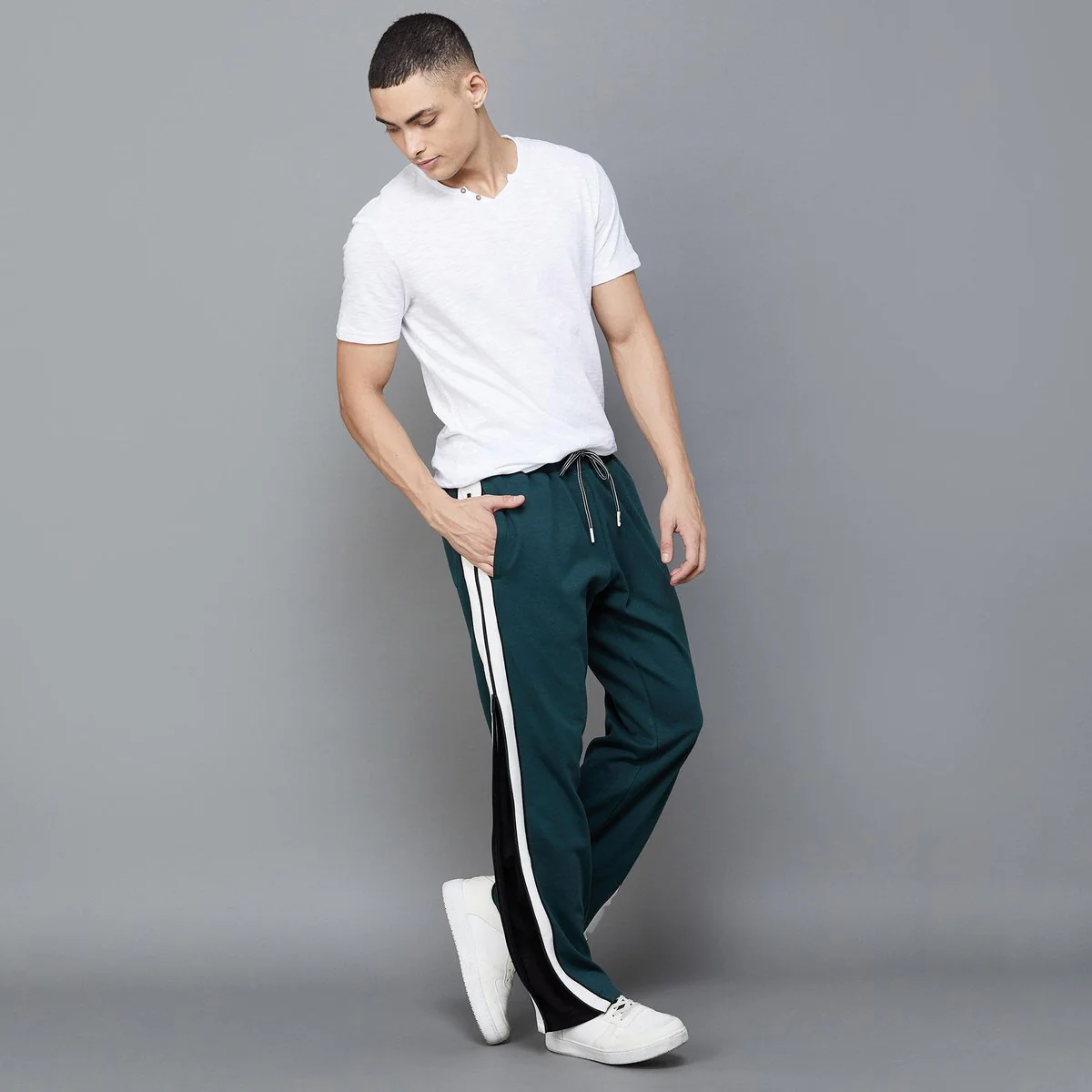 SmileyWorld Men Solid Track Pants - Image 2