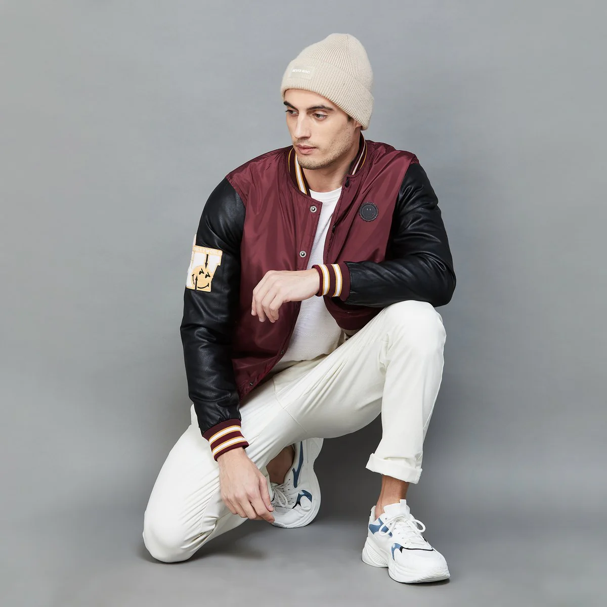 SmileyWorld Men Solid Zipped Casual Jacket - Image 2