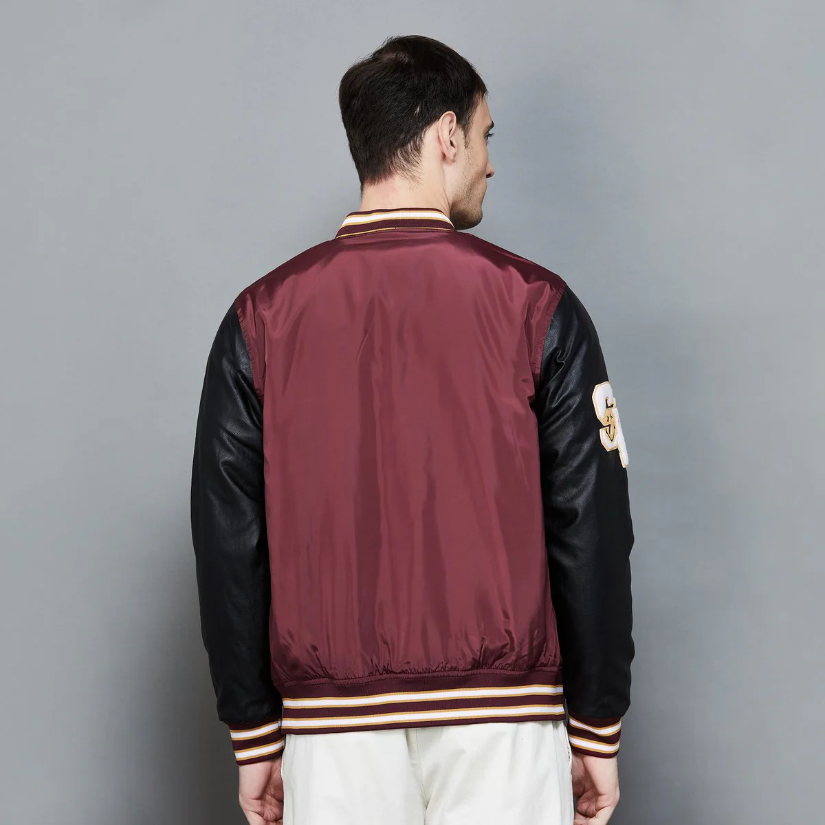 SmileyWorld Men Solid Zipped Casual Jacket - Image 3