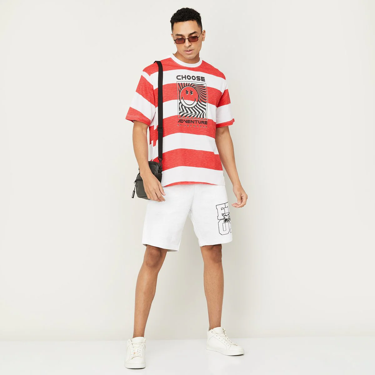 SmileyWorld Men Striped Crew Neck T-Shirt - Image 5