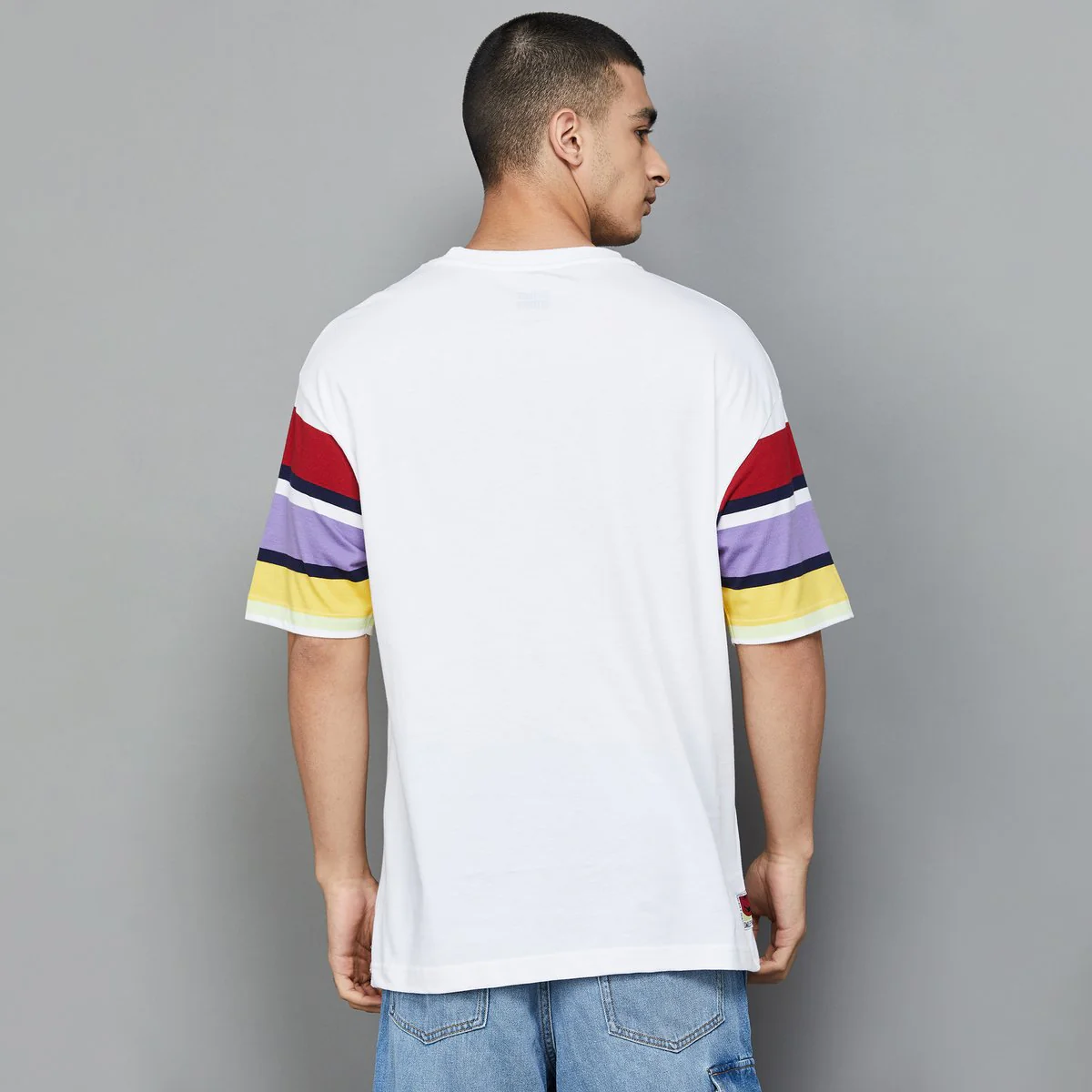 SmileyWorld Men Striped T-Shirt - Image 6