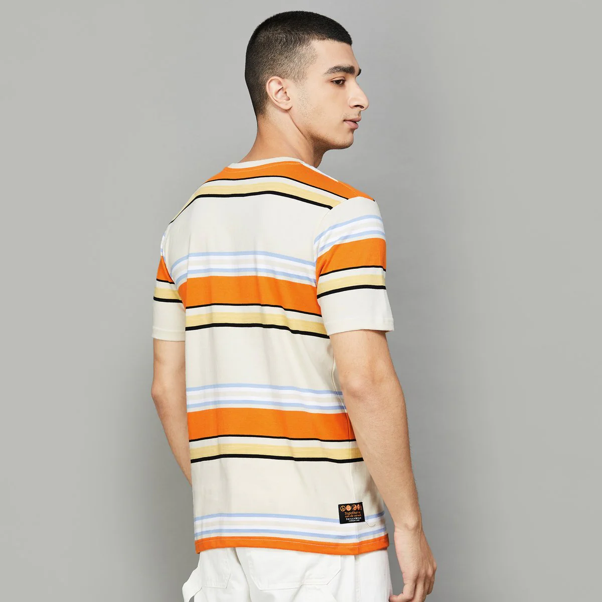 SmileyWorld Men Striped T-Shirt - Image 5