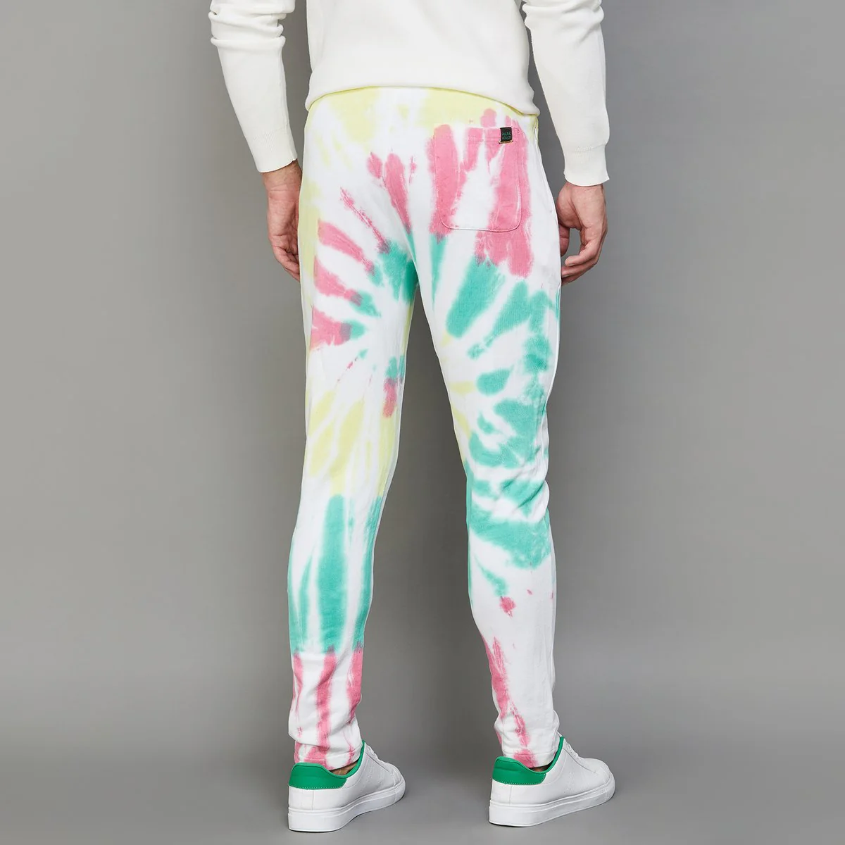 SmileyWorld Men Tie-Dye Printed Elasticated Joggers - Image 5