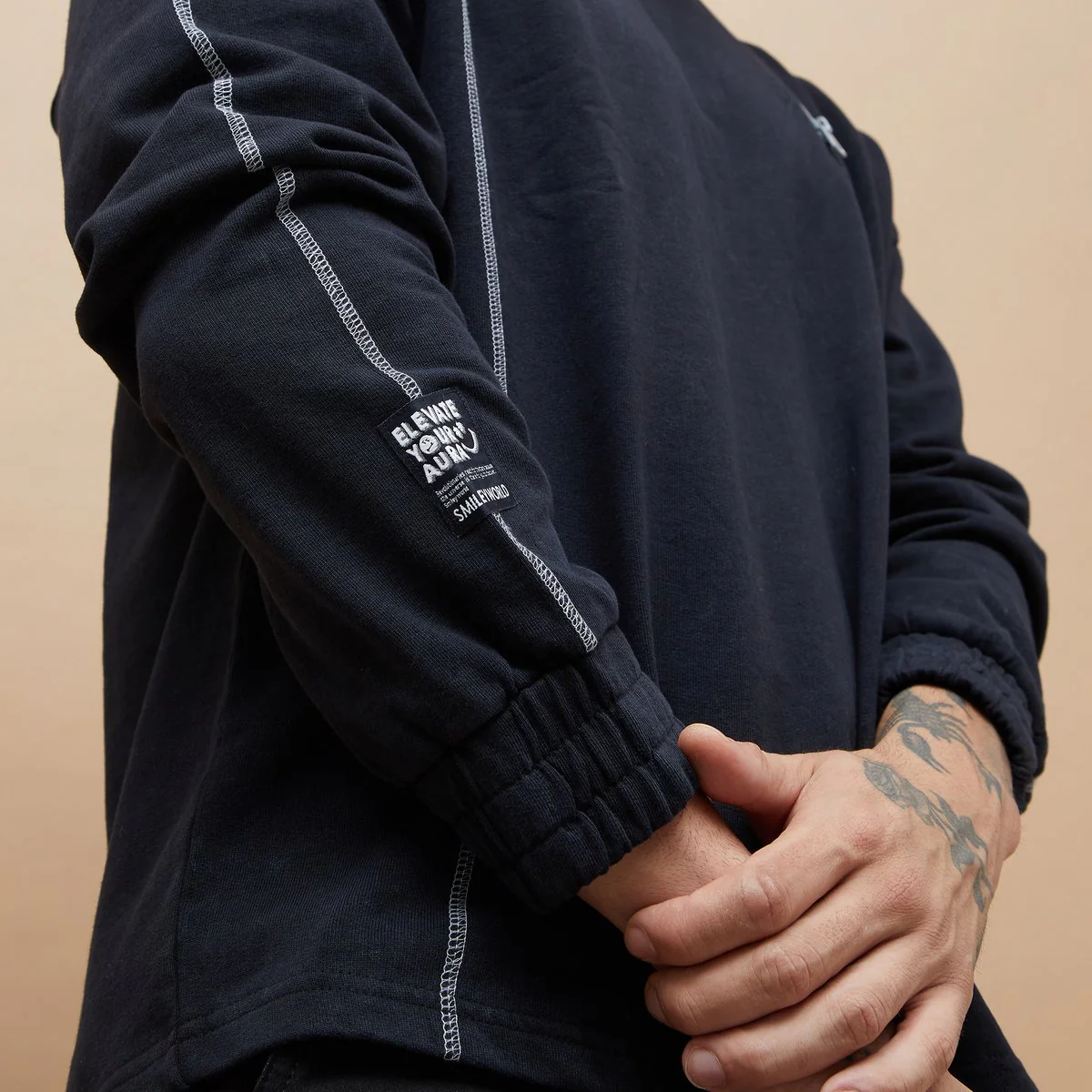 SmileyWorld Paneled Hooded Sweatshirt - Image 2