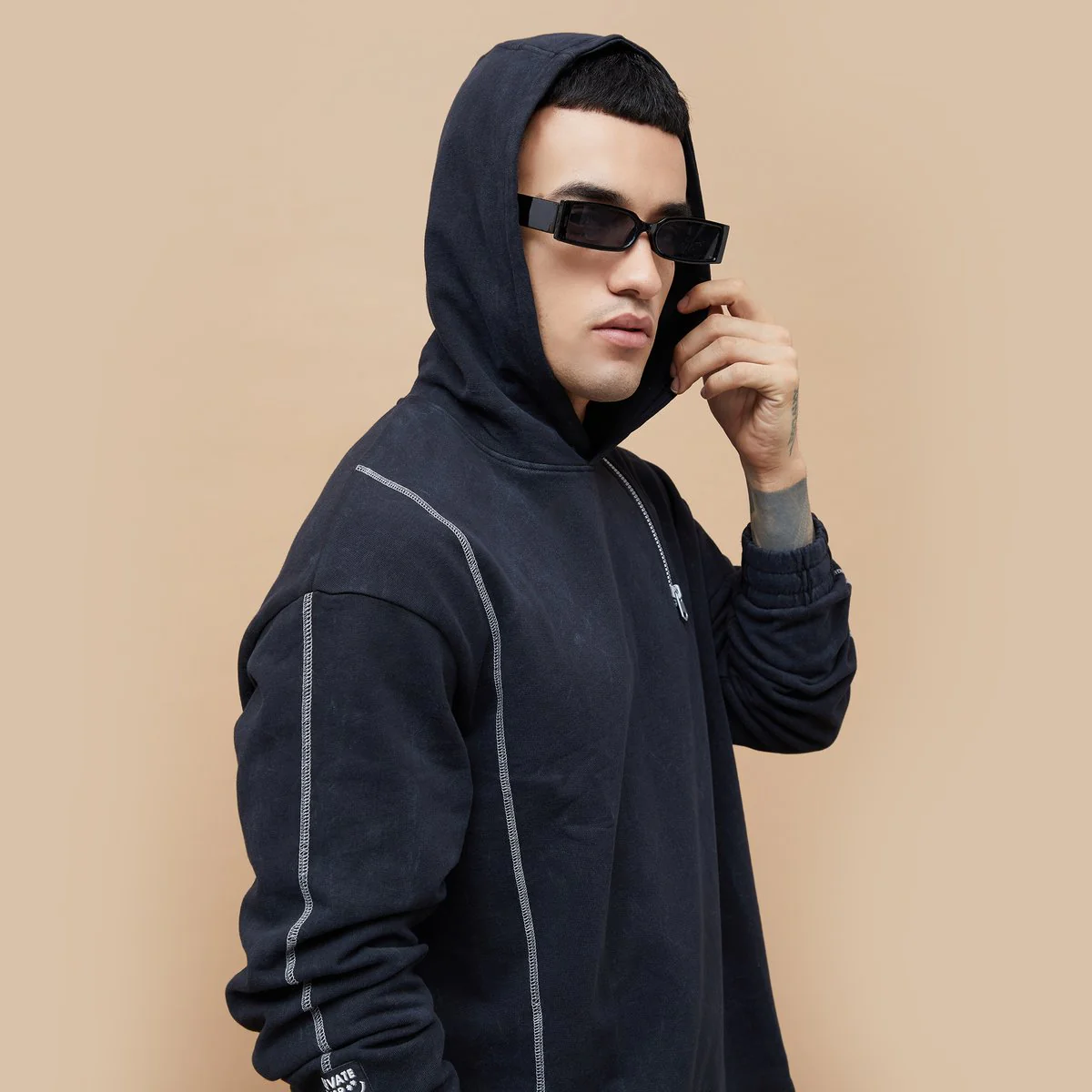 SmileyWorld Paneled Hooded Sweatshirt - Image 4