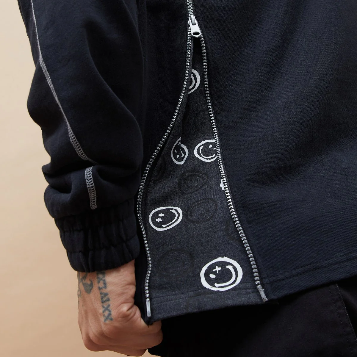 SmileyWorld Paneled Hooded Sweatshirt - Image 5